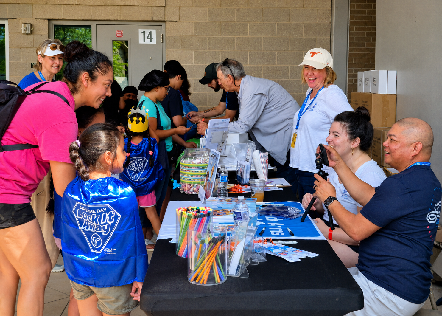 Firearm safety resources for gun owners and families at a community event