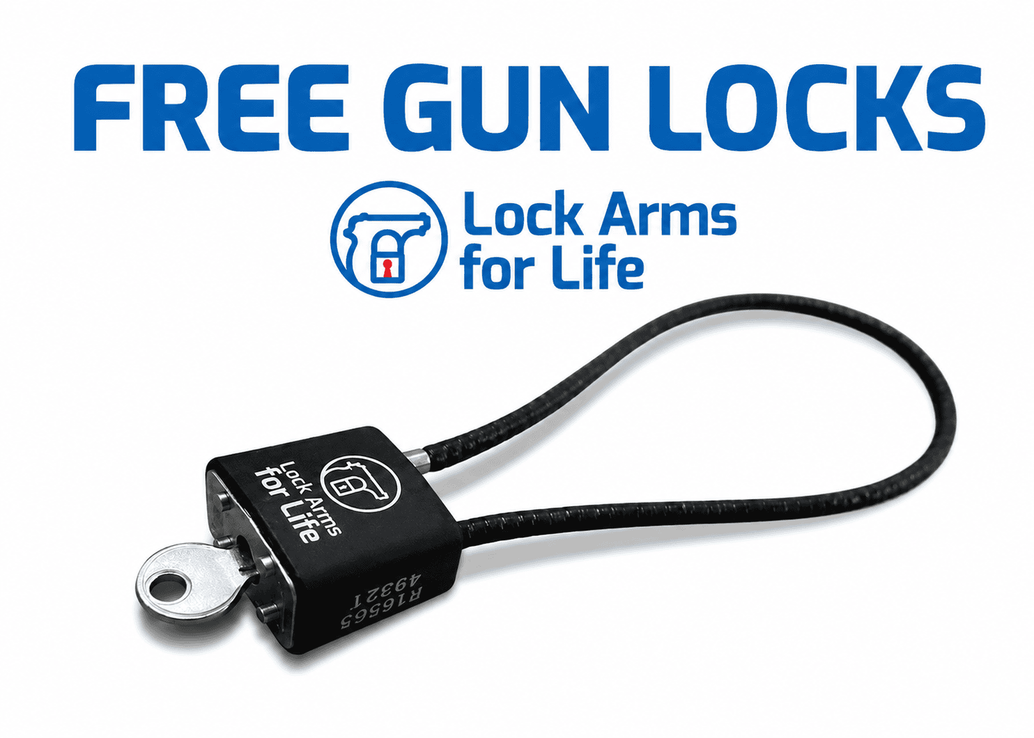 Free cable gun lock available from Lock Arms for Life