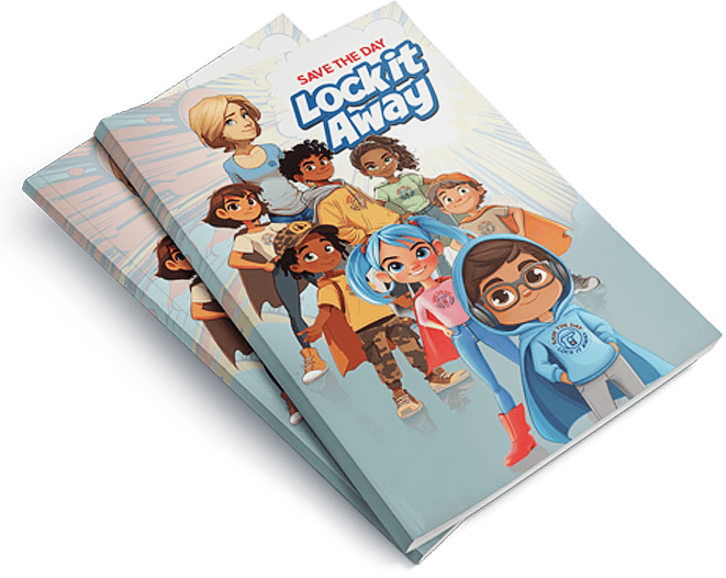Save the Day, Lock It Away firearm safety graphic novel for children
