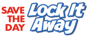 Save the Day, Lock It Away firearm safety graphic novel logo